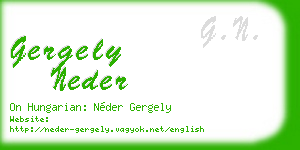gergely neder business card