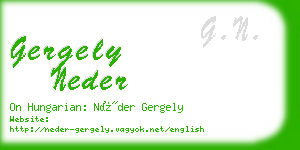 gergely neder business card